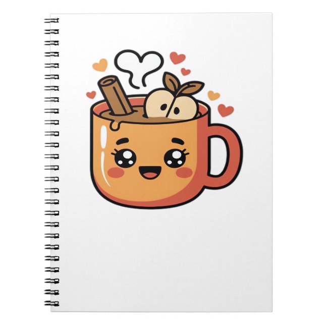 kawaii autumn tea Classic T-Shirt Notebook (Front)