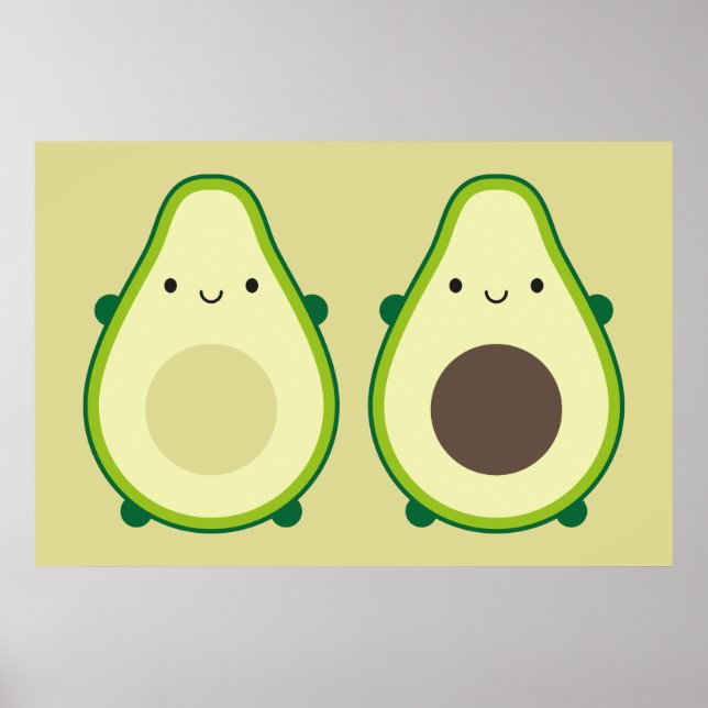 Kawaii Avocado Poster (Front)