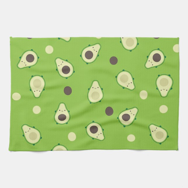 Kawaii Avocados Kitchen Towel (Horizontal)