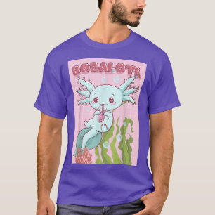 Kawaii Axolotl Boba Bubble Tea Japanese Aesthetic T-Shirt