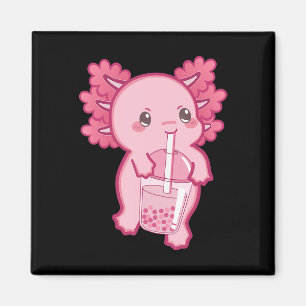 Kawaii Axolotl Boba Bubble Tea Teen Girl Kids Japa Magnet