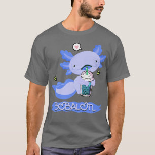 Kawaii Axolotl Bubble Boba Tea Anime Gift Teen Gir T-Shirt