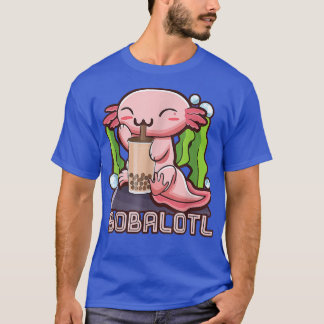 Kawaii Axolotl Bubble Tea Girls Bubble Tea Gift Wo T-Shirt