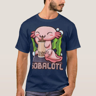 Kawaii Axolotl Bubble Tea Girls Bubble Tea Gift Wo T-Shirt