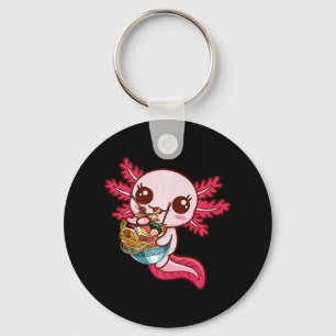 Kawaii Axolotl Eat Ramen Japanese Anime Noodles Ki Keychain