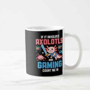 Kawaii Axolotl Gamer Shirt For Boys Girls Anime  Coffee Mug