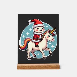 Kawaii Axolotl Licorne Xmas Santa Joyeux Noël