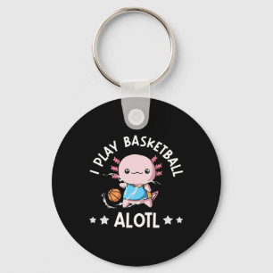 Kawaii Axolotl Pun Funny I Play Sketll Alotl  Keychain