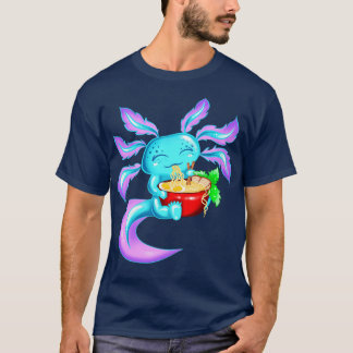 Kawaii Axolotl Ramen Cute Miracle Amphibian T-Shirt