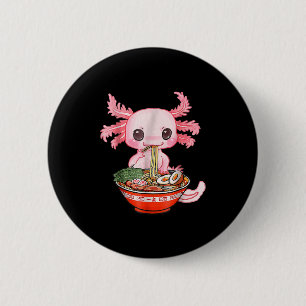 Kawaii Axolotl Ramen Food Japanese Funny Graphic A 2 Inch Round Button