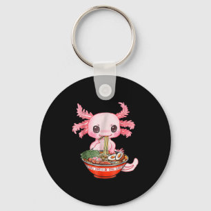 Kawaii Axolotl Ramen Food Japanese Funny Graphic A Keychain
