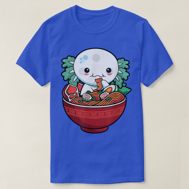 Kawaii Axolotl Ramen Japanese Anime Lover Gift Tee (Design Front)