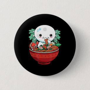 Kawaii Axolotl Ramen Japanese Anime Lover Teen Gir 2 Inch Round Button