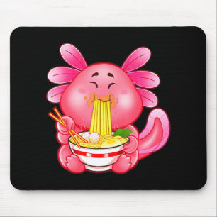 Kawaii Axolotl Ramen Noodles Japanese Anime Otaku  Mouse Pad