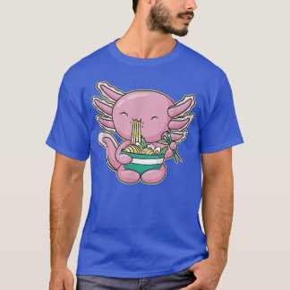 Kawaii Axolotl Ramen Noodles Japanese Anime Otaku  T-Shirt