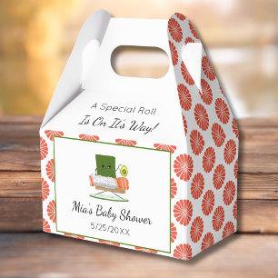 Kawaii Baby Shower: Sushi and Salmon Roll Theme Favor Box