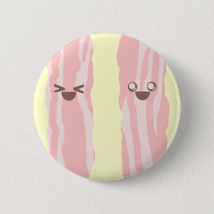 kawaii bacon so happy breakfast 2 inch round button