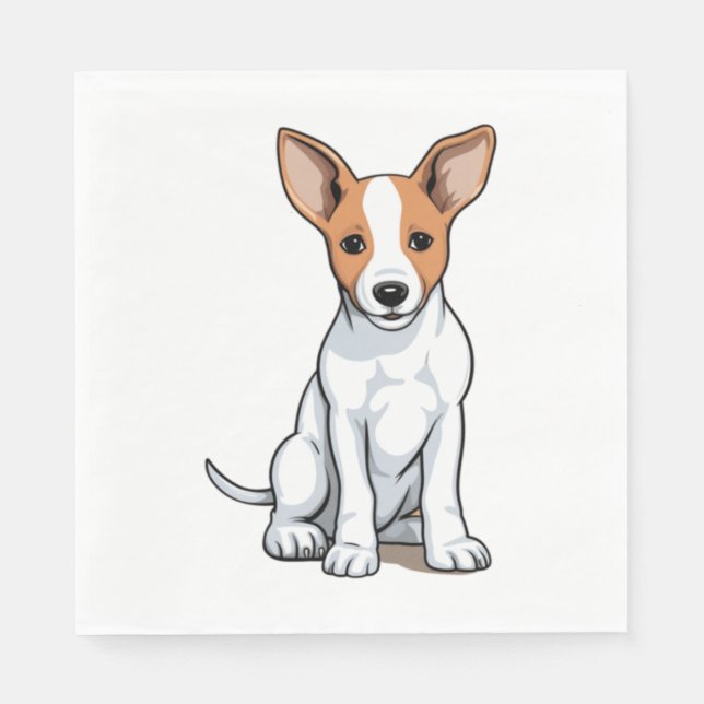 Kawaii Basenji Puppy   Napkin (Front)