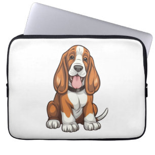 Kawaii Basset Hound Puppy   Laptop Sleeve