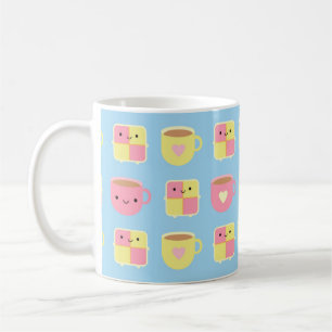 Kawaii Battenberg Cake & Cup of Tea