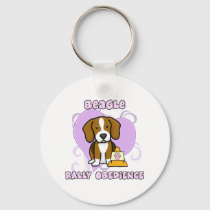 Kawaii Beagle Rally Obedience Keychain