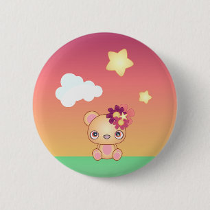Kawaii Bear 2 Inch Round Button