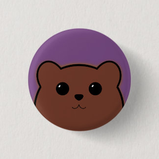 Kawaii Bear (Brown) 1 Inch Round Button