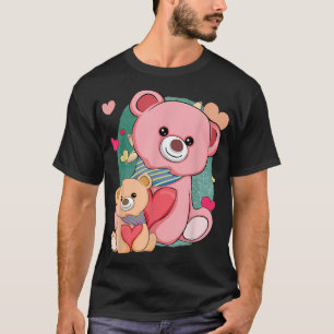Kawaii Bears Lover Cute Animal Hearts Day Valentin T-Shirt