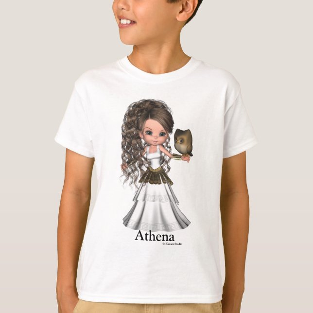 Kawaii Beautiful Athena Greek Goddess Shirt (Front)