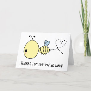 Kawaii Bee Carte de remerciements