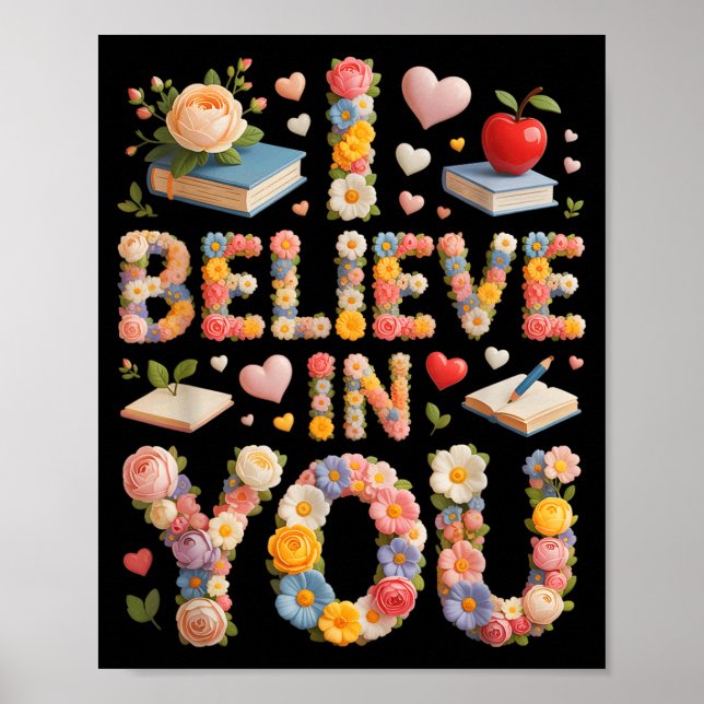 Kawaii believe in mode on science math countdown poster (Front)