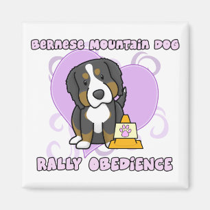 Kawaii Bernese Mountain Dog Rally Obedience Magnet