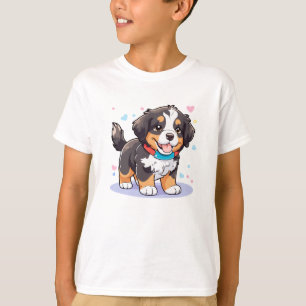 Kawaii Bernese Puppy, Cute Berner Pup T-Shirt