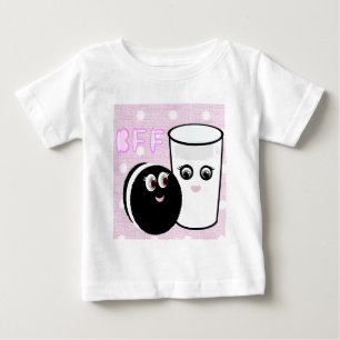 Kawaii best friends forever milk and cookie BFF Baby T-Shirt