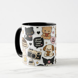 Kawaii black cats Mug – Cute Positive Vibes Wrap