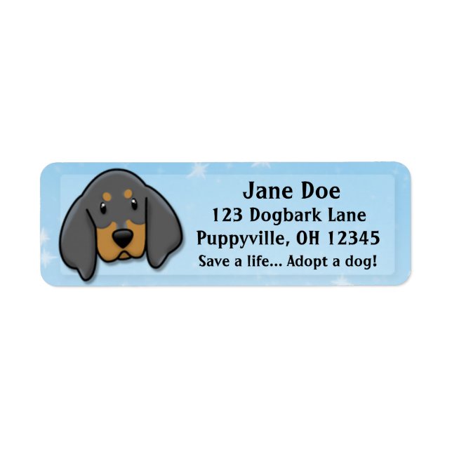 Kawaii Black & Tan Coonhound (Front)