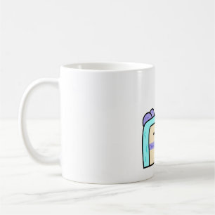 Kawaii Blue Birthday Cake Slice Coffee Mug