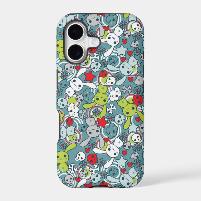 kawaii blue pattern (Back)
