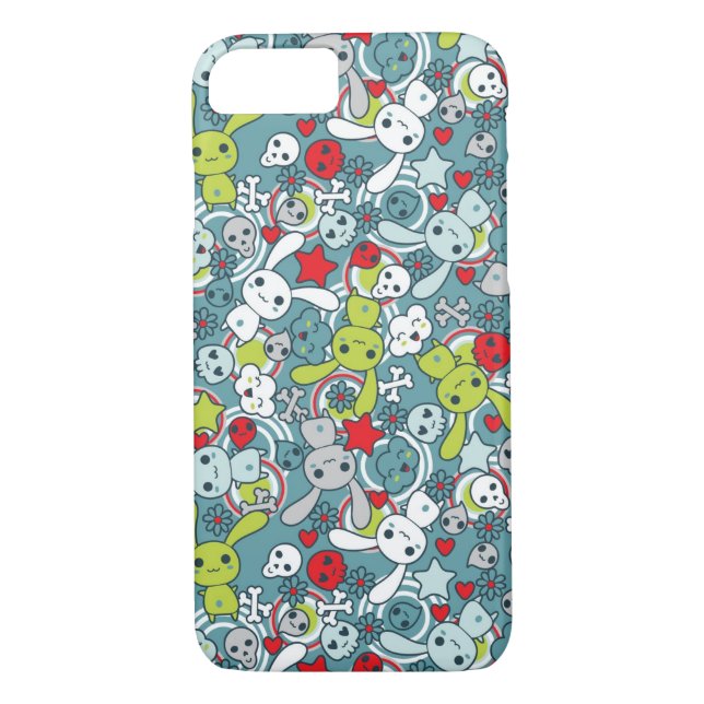kawaii blue pattern Case-Mate iPhone case (Back)