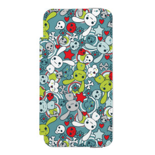 kawaii blue pattern incipio watson™ iPhone 5 wallet case