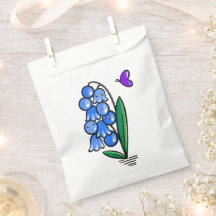 Kawaii Bluebells with Butterfly Favor bag