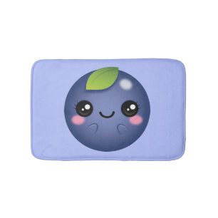 Kawaii Blueberry Bath Mat