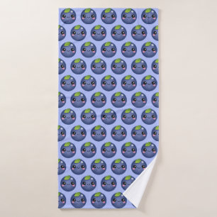 Kawaii Blueberry Bath Towel