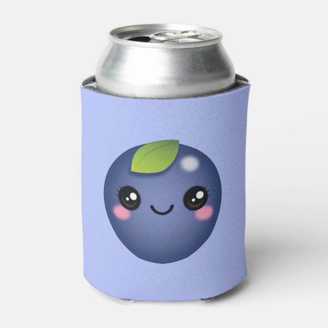 Kawaii Blueberry Can Cooler (Can Front)