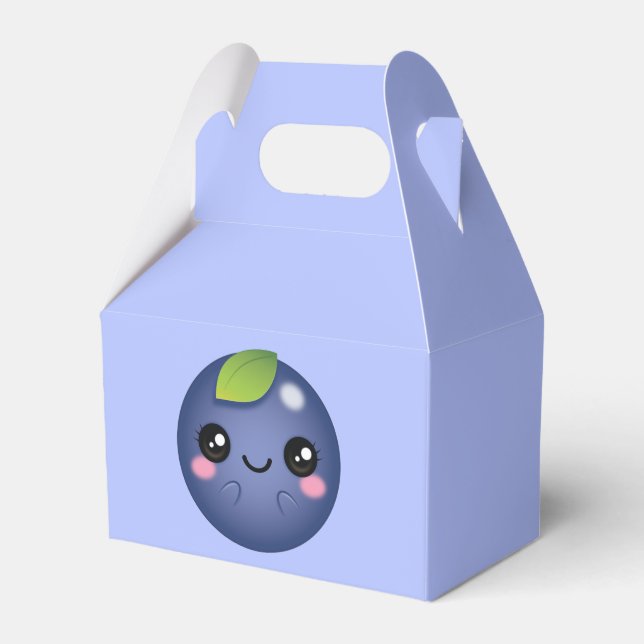 Kawaii Blueberry Favor Box (Front Side)