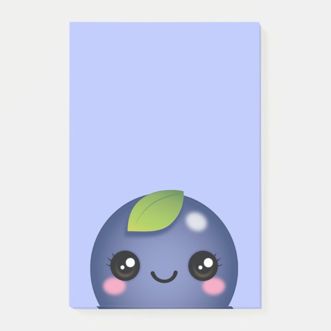 Kawaii Blueberry Post-it Notes (Front)