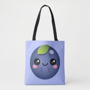 Kawaii Blueberry Tote Bag