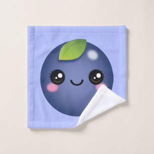 Kawaii Blueberry Wash Cloth