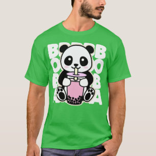 Kawaii Boba Tea Cute  Panda Kawaii Bubble Tea Drin T-Shirt