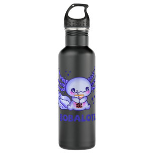 Kawaii Bobalotl Axolotl Bubble Boba Tea For Women  710 Ml Water Bottle